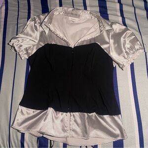 Black and White Corset Style Top